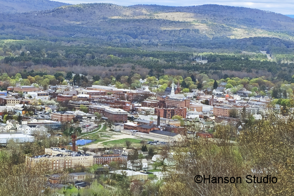 Keene, NH - City form Sunset Rock - Closer - Spring
